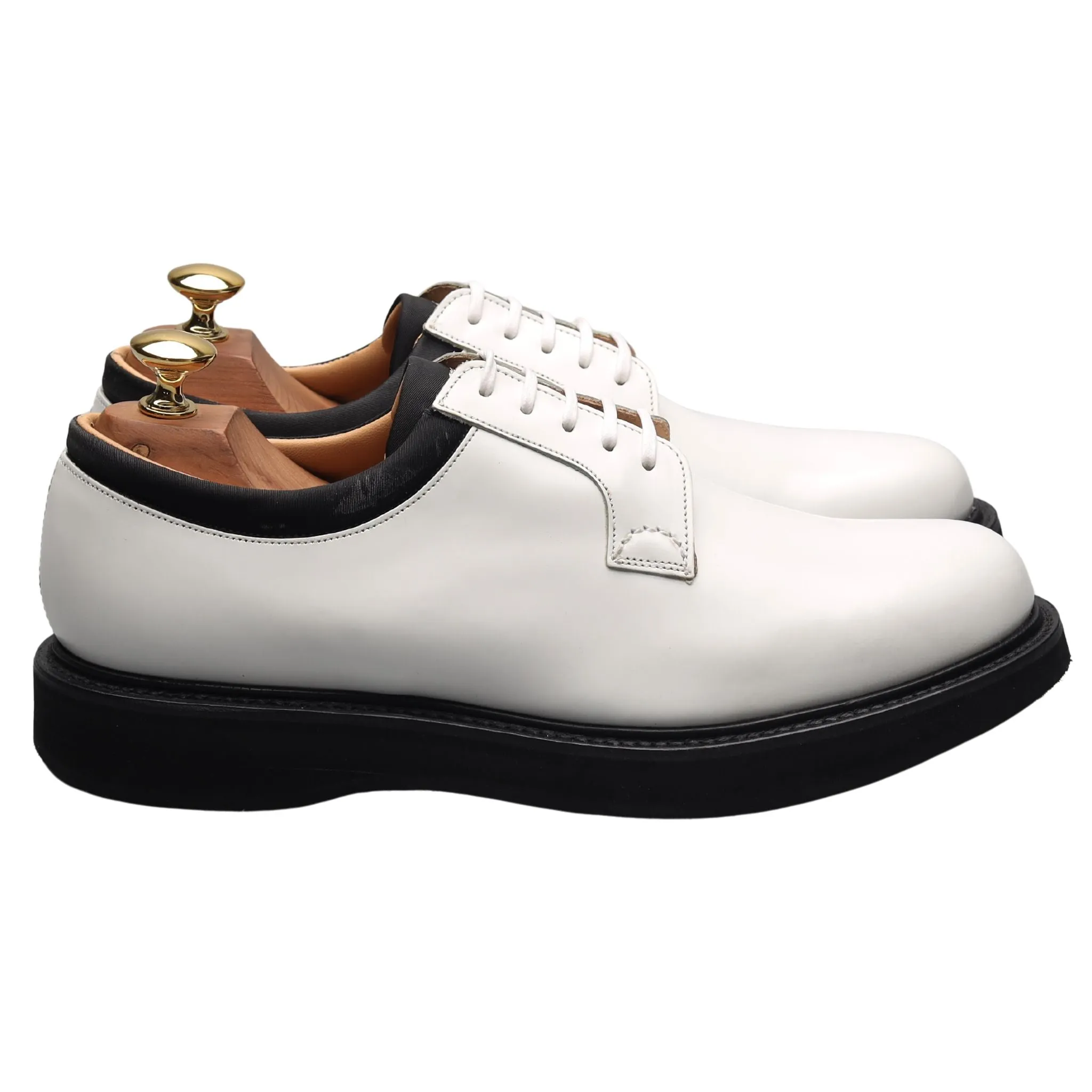 'Brandon' White Leather Derby UK 6.5 F