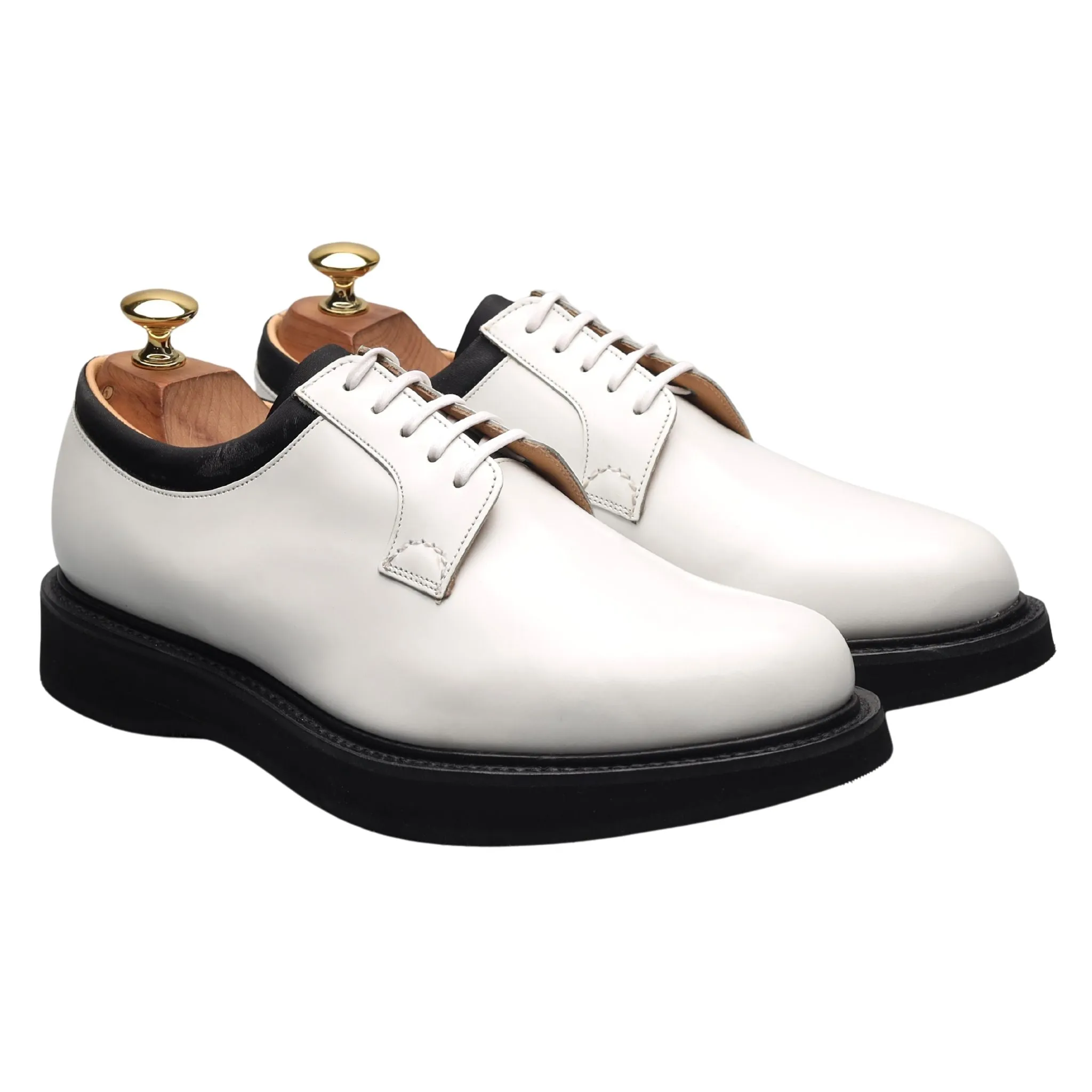 'Brandon' White Leather Derby UK 6.5 F