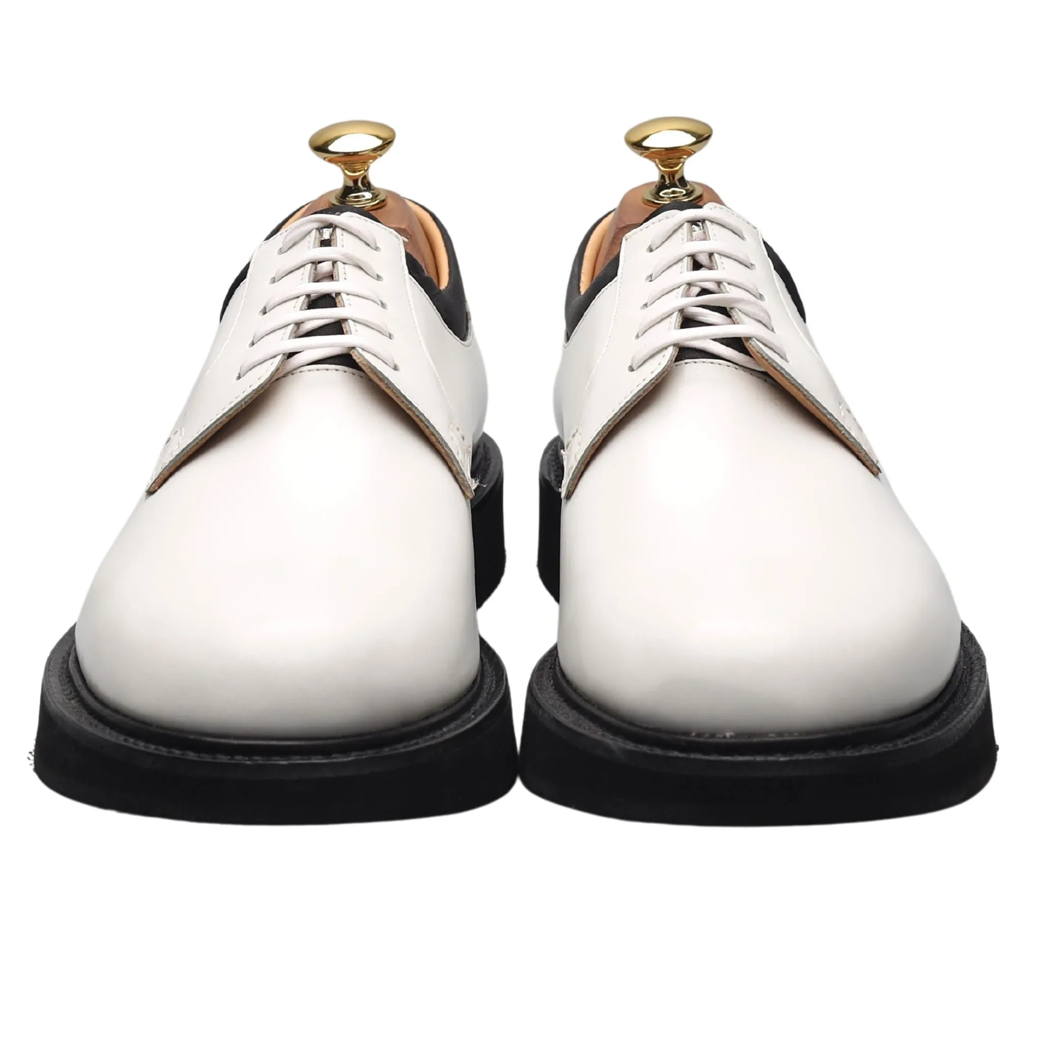 'Brandon' White Leather Derby UK 6.5 F