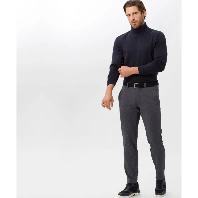 Brax Winter Trousers In Stretch Jersey Knit 85-5304 Lounge Flex - Midnight Blue