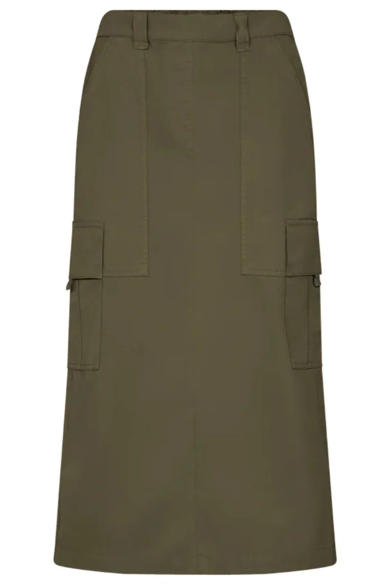 Breden Cargo Skirt | Dusty Olive | Nederdel fra Mos mosh