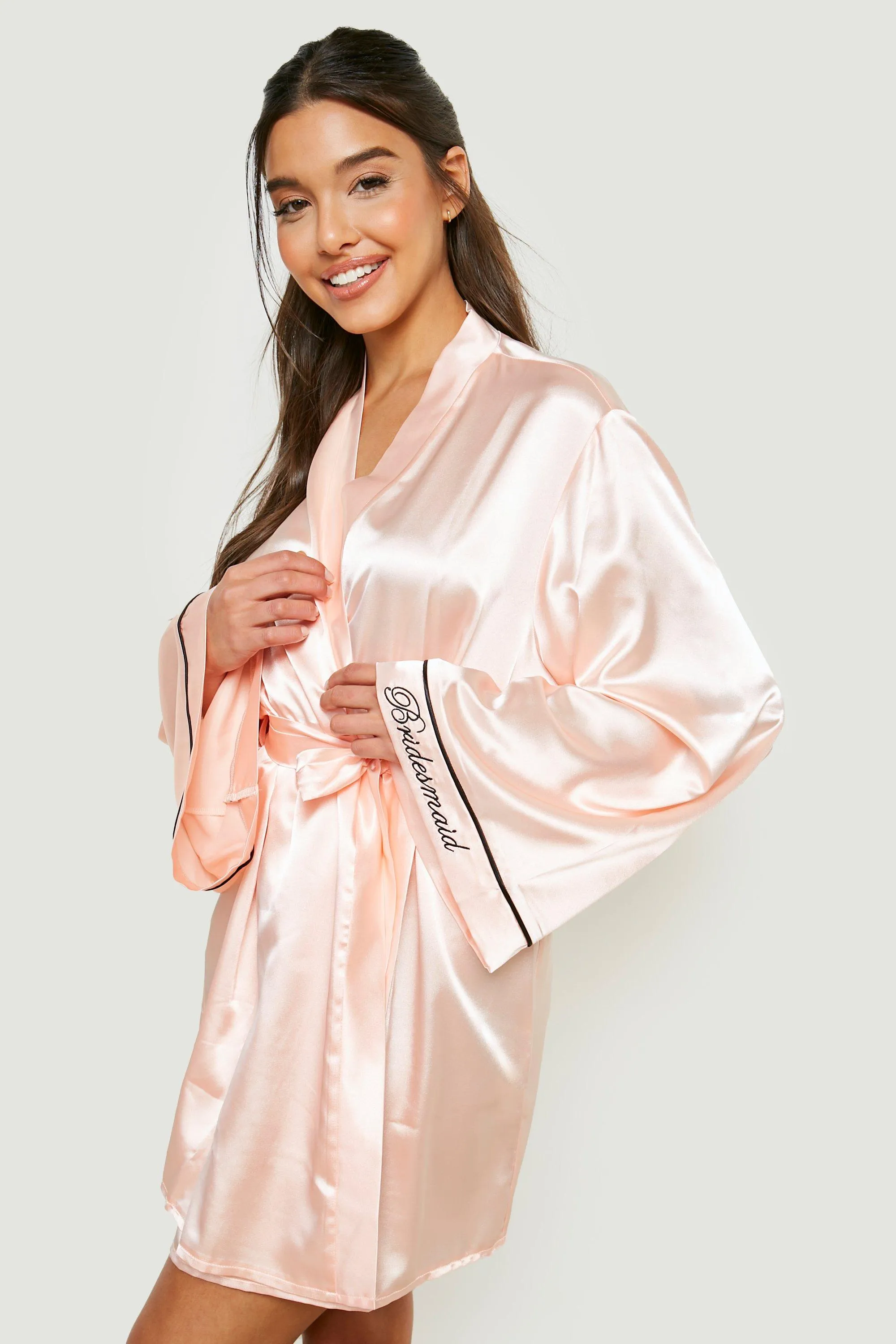 Bridesmaid Embroidered Kimono Robe