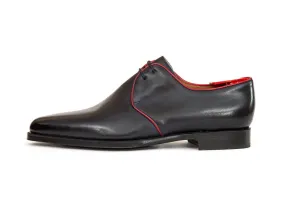 Broadway - MTO - Shaded Navy / Red Piping - JKF Last - Single Leather Sole