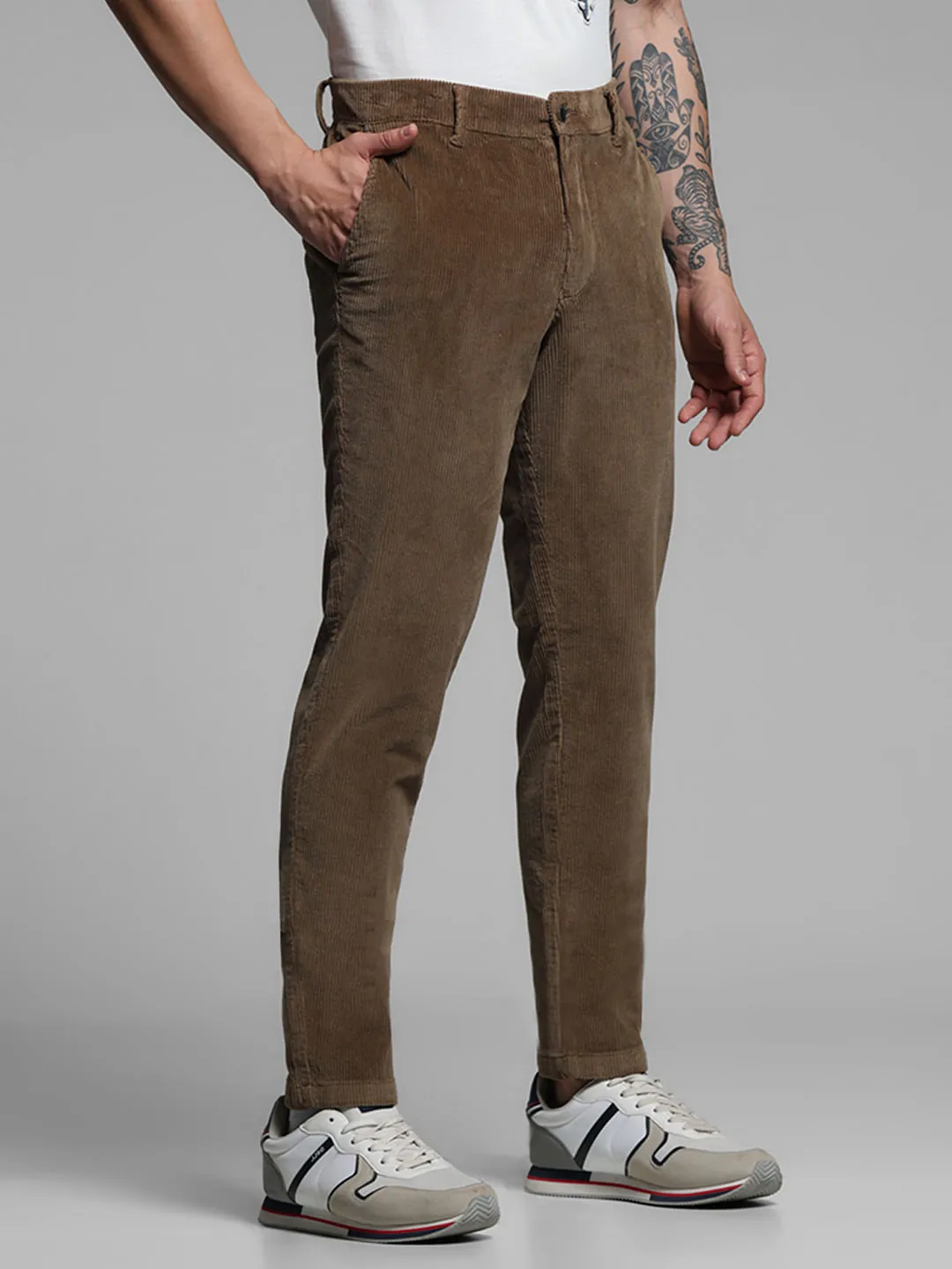 BROWN CORDUROY CHINOS