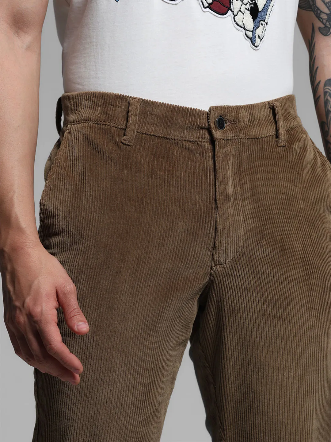 BROWN CORDUROY CHINOS