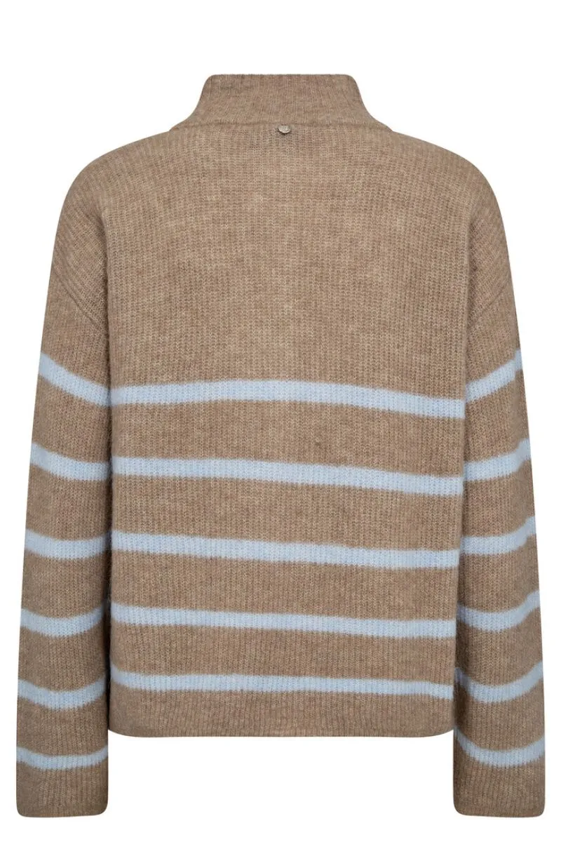 Bryna Thora Stripe Knit | Roasted Cashew | Strik fra Mos Mosh