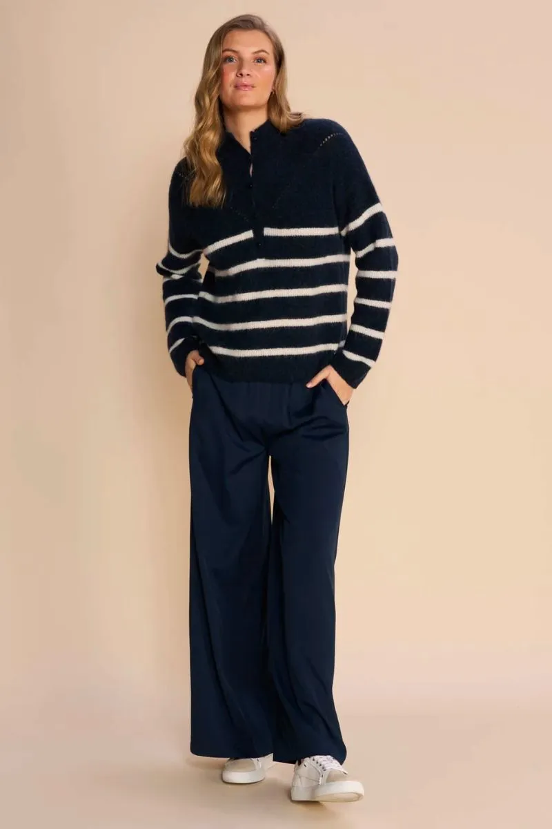 Bryna Thora Stripe Knit | Salute Navy | Strik fra Mos Mosh