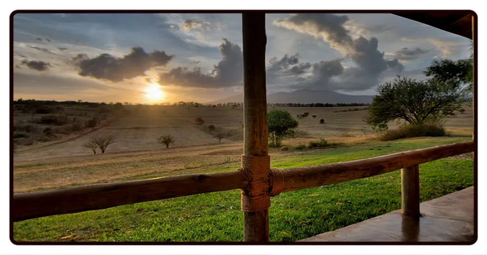 Cabin Sunset Desk Mat