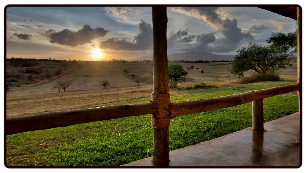 Cabin Sunset Desk Mat