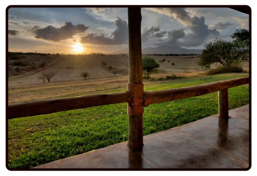 Cabin Sunset Desk Mat