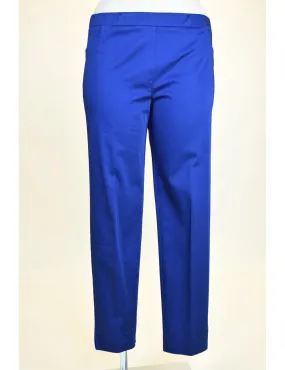 Carla Ferroni - Pantaloni dritti in cotone stretch blu