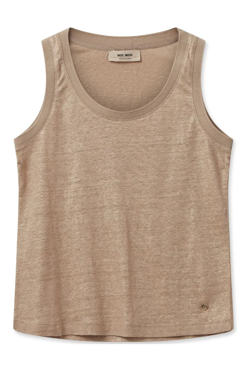 Casa Foil Tank Top | Sesame | T-shirt fra Mos Mosh