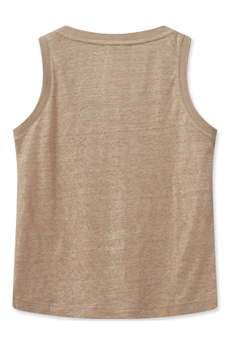 Casa Foil Tank Top | Sesame | T-shirt fra Mos Mosh