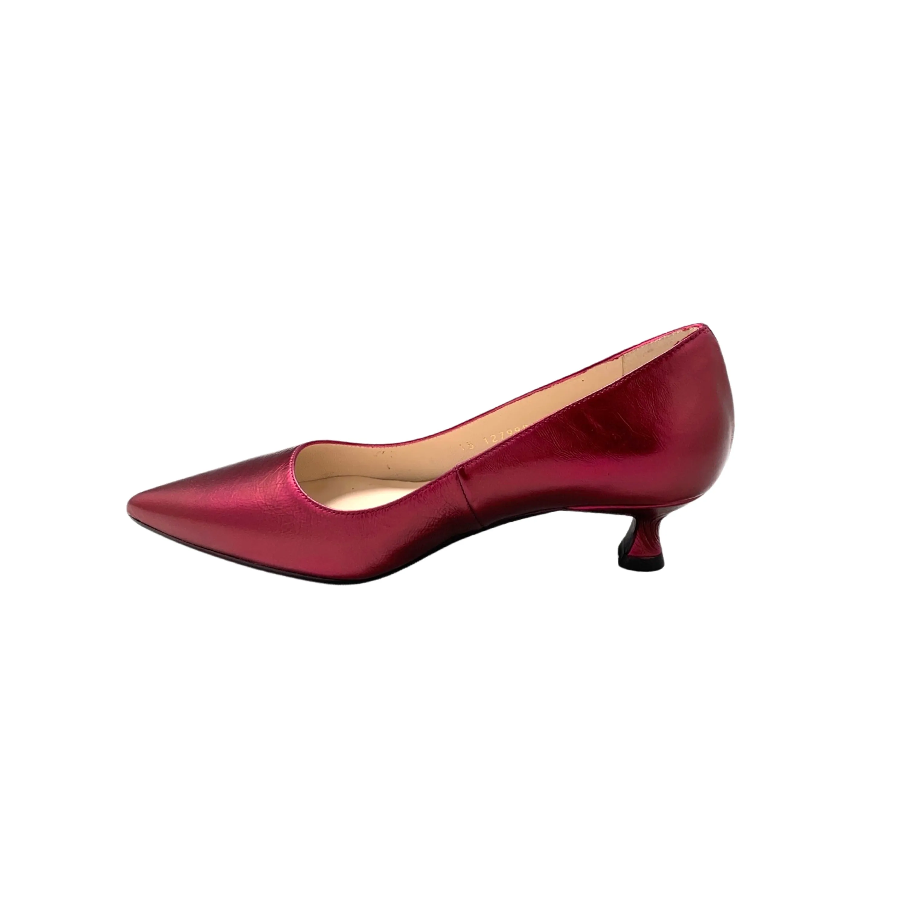 Chemia Pink Metallic kitten Heel Pump