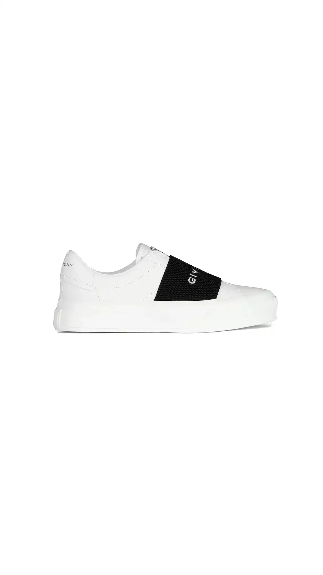 City Sport Leather Sneakers With Strap - White