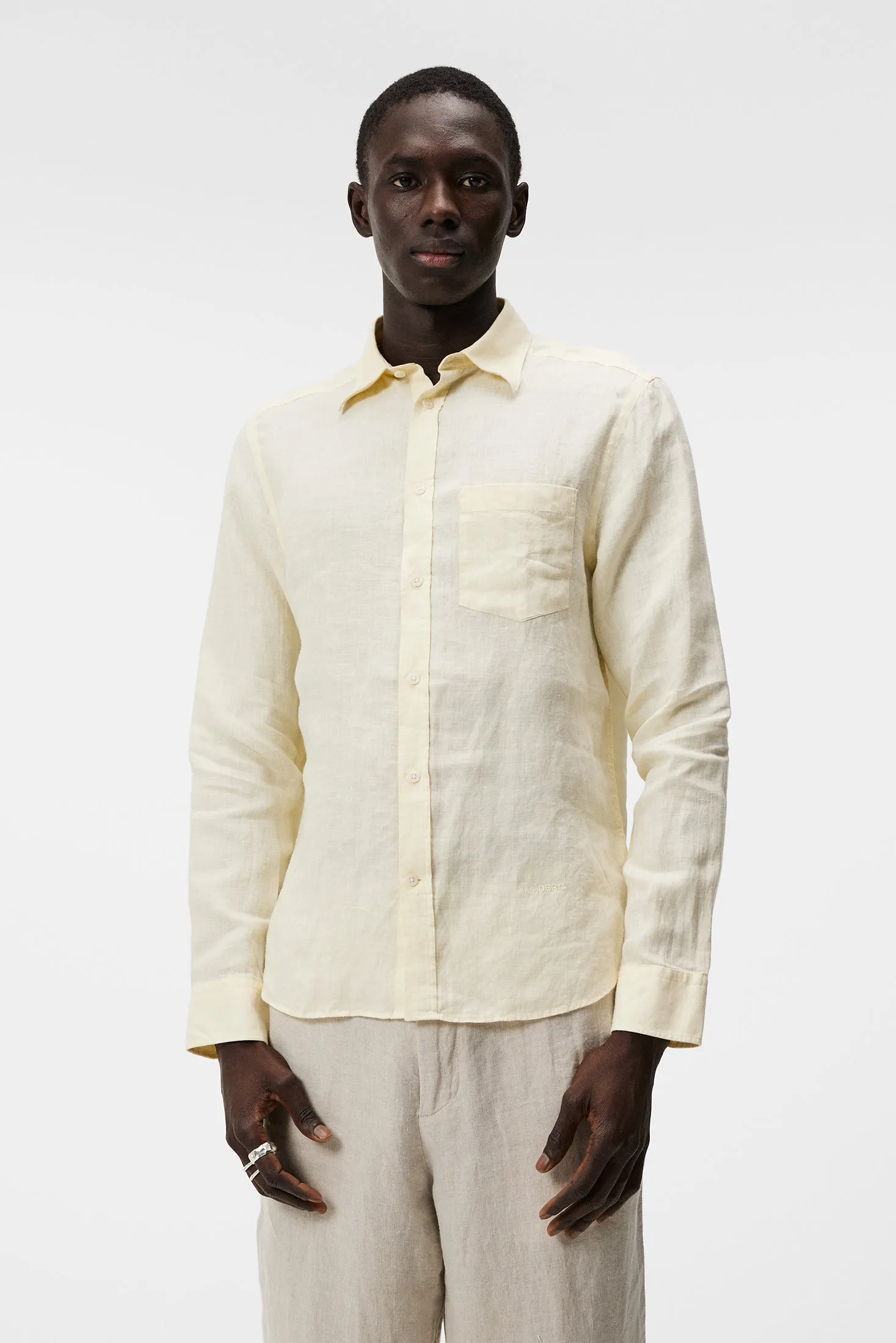 Clean Linen Slim Shirt / Pear Sorbet