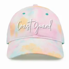 Coast Guard Script Sorbet Tie-Dye Cap