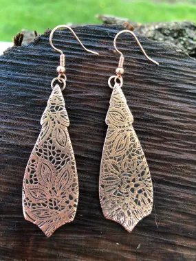 Copper Lace Earrings