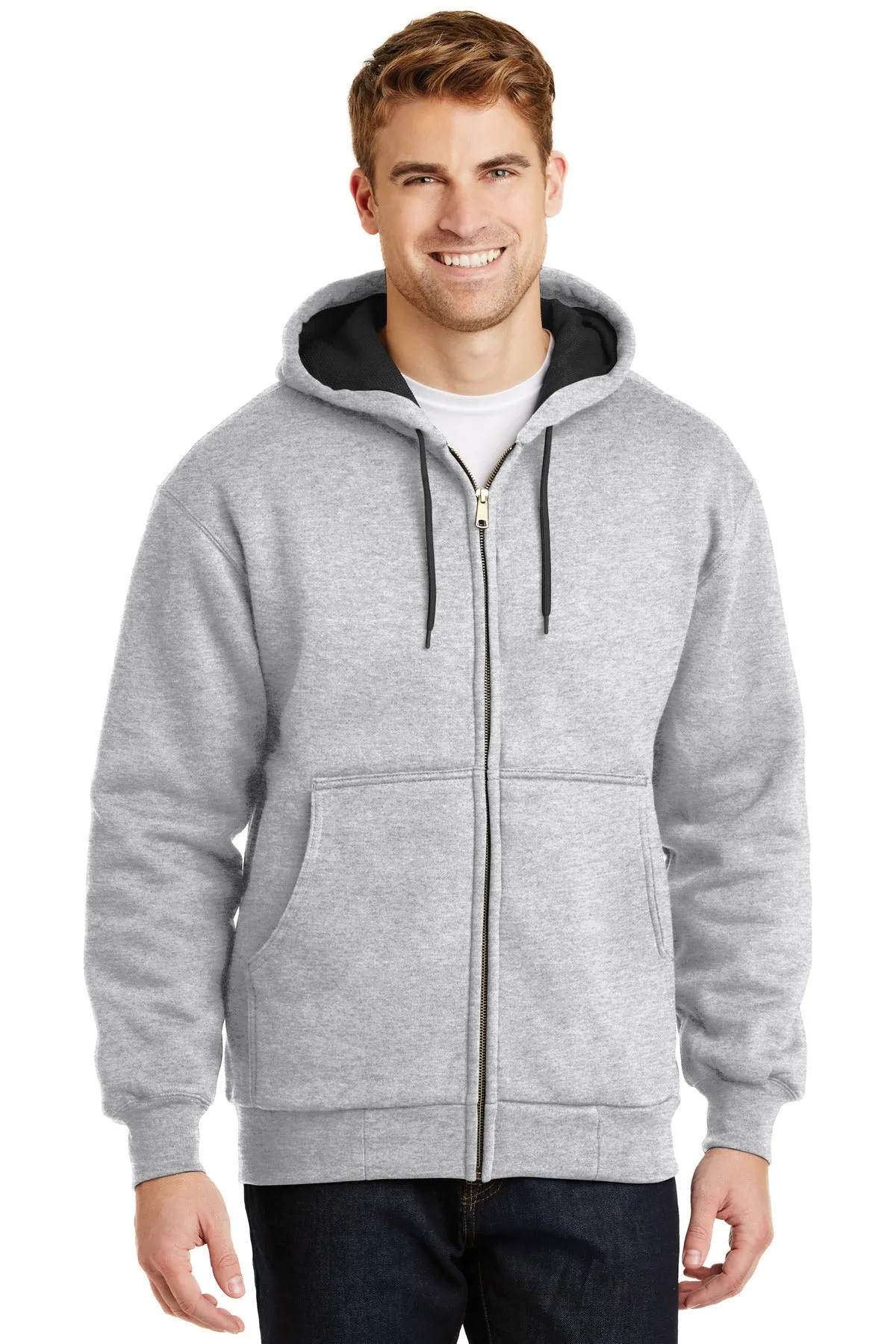 CornerStone - Heavyweight Full-Zip Hooded Sweatshirt with Thermal Lining.  CS620