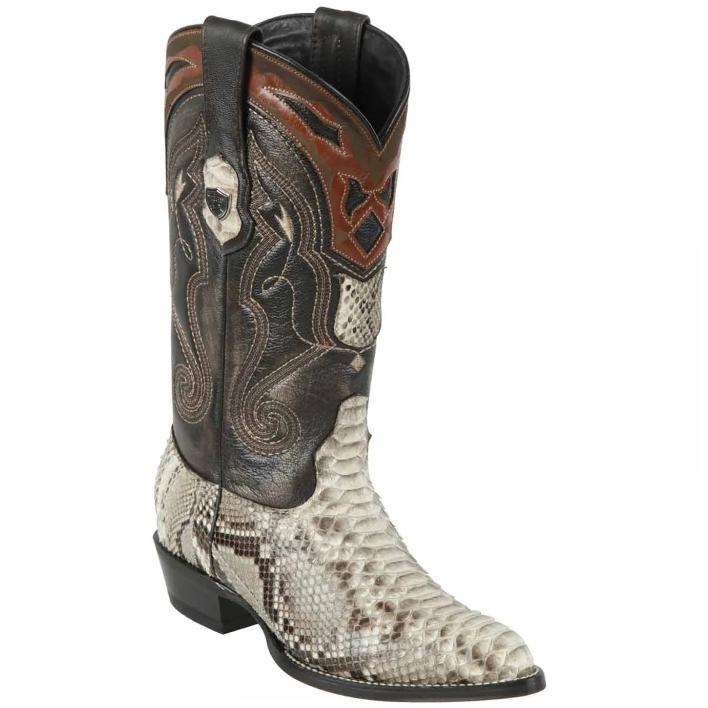 Cowboy Boots Snakeskin J-Toe Natural