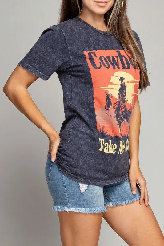 Cowboy Take Me Away Graphic Top