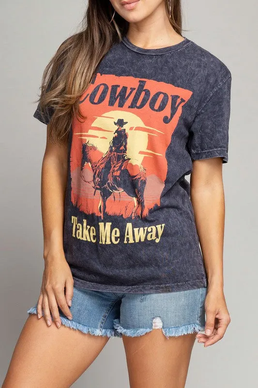 Cowboy Take Me Away Graphic Top