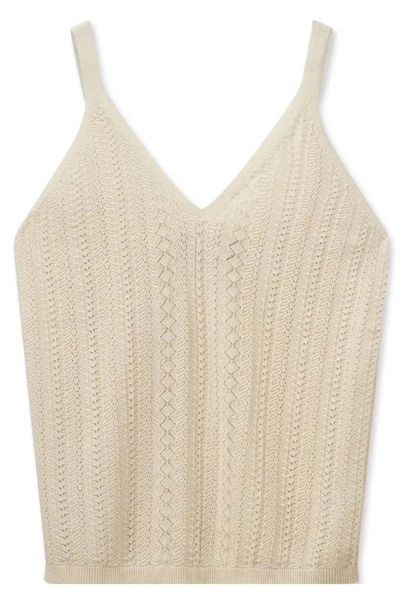 Cressida Knit Top | Ecru | Strik fra Mos mosh