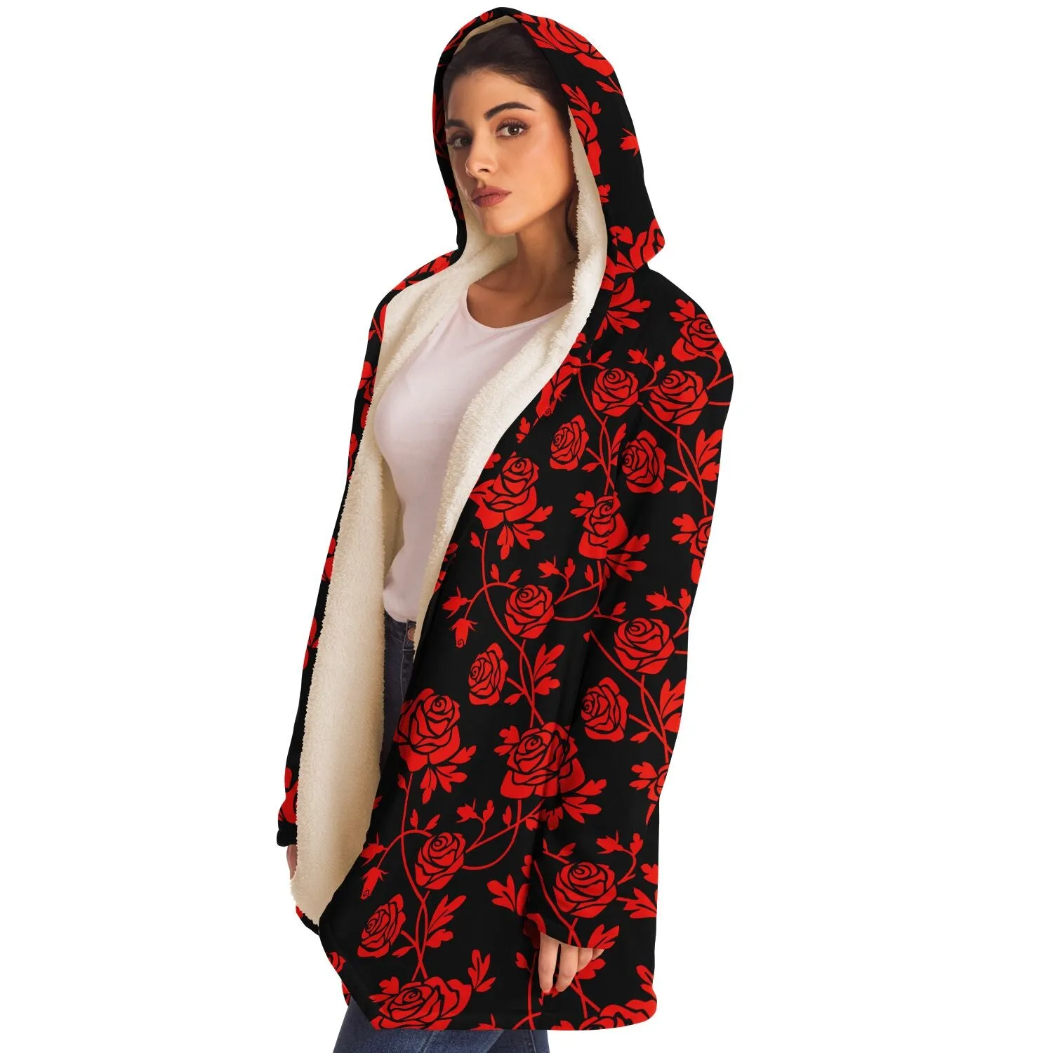 Crimson Rose Microfleece Cloak