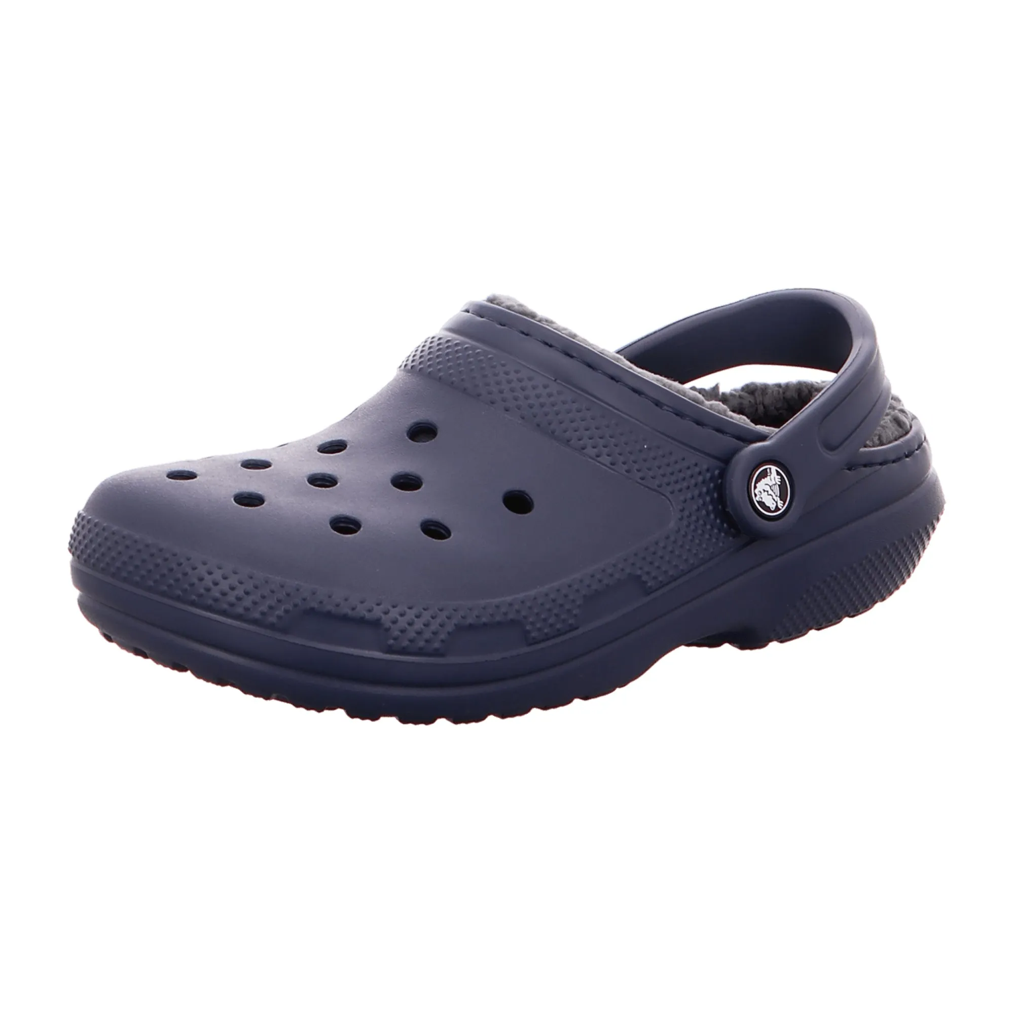 Crocs Classic Lined Clog for Men - Cozy Fleece Lining - Navy/Charcoal - EU 38-39