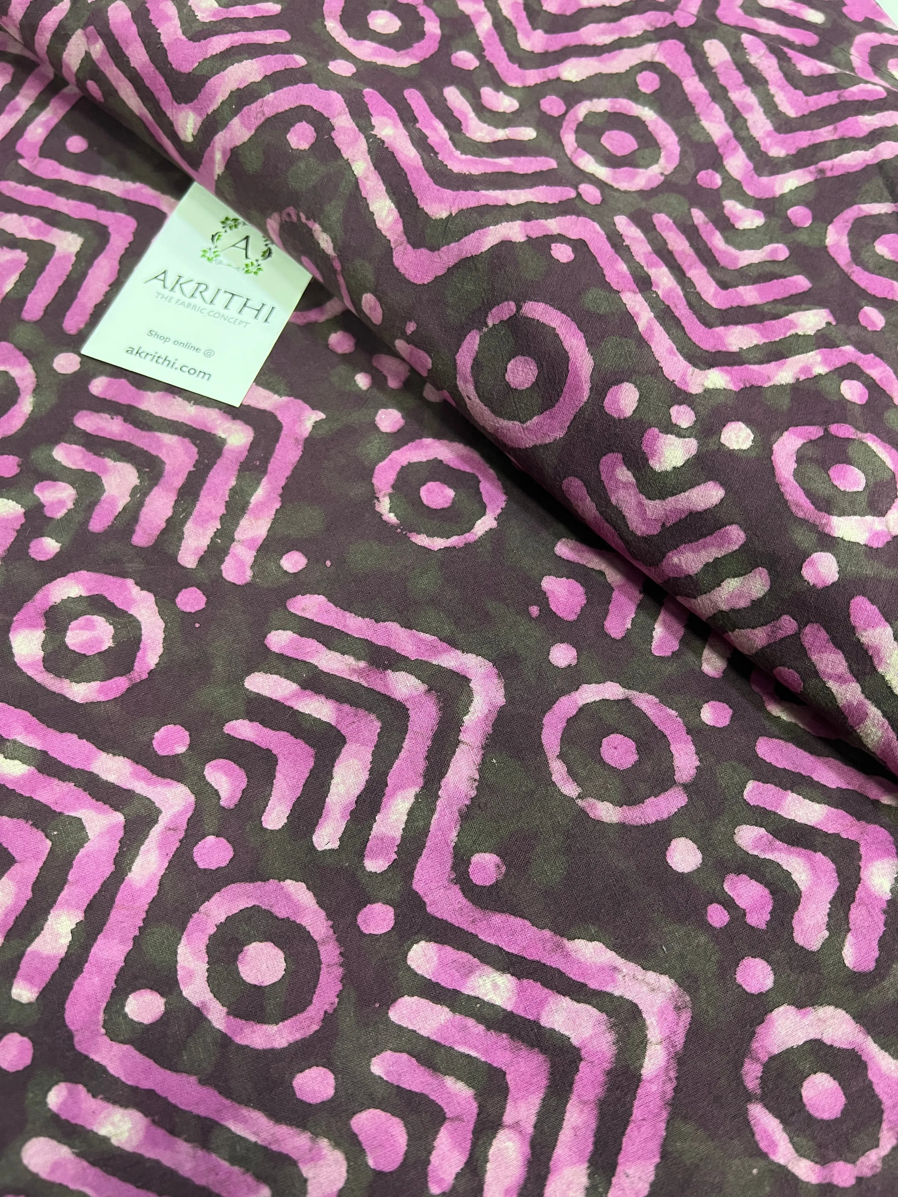 Dabu printed pure cotton fabric