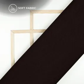 Dark Brown Plain Lining Butter Crepe Fabric