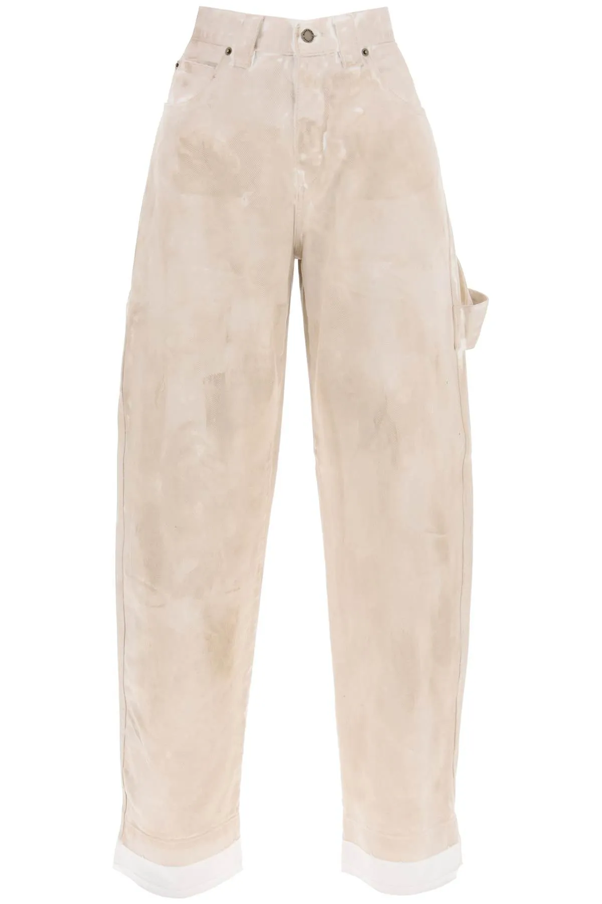 Darkpark audrey marble-effect cargo jeans WTR03 DWB01W086 WASHED DESERT