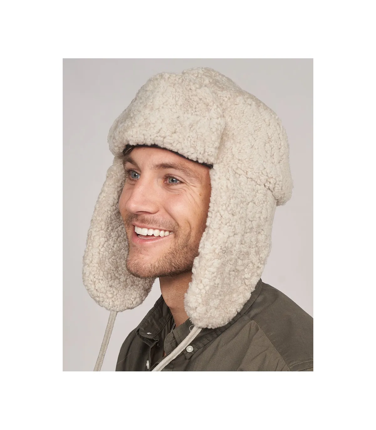 Darragh Shearling Sheepskin Aviator Hat for Men: FurHatWorld.com