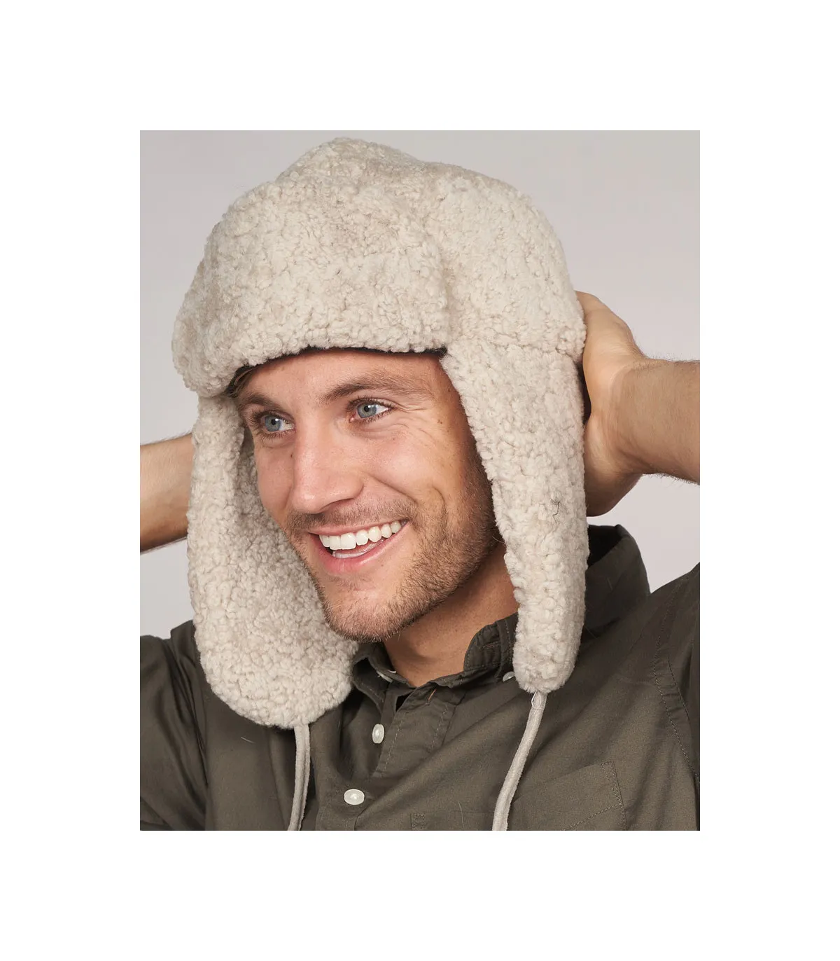 Darragh Shearling Sheepskin Aviator Hat for Men: FurHatWorld.com