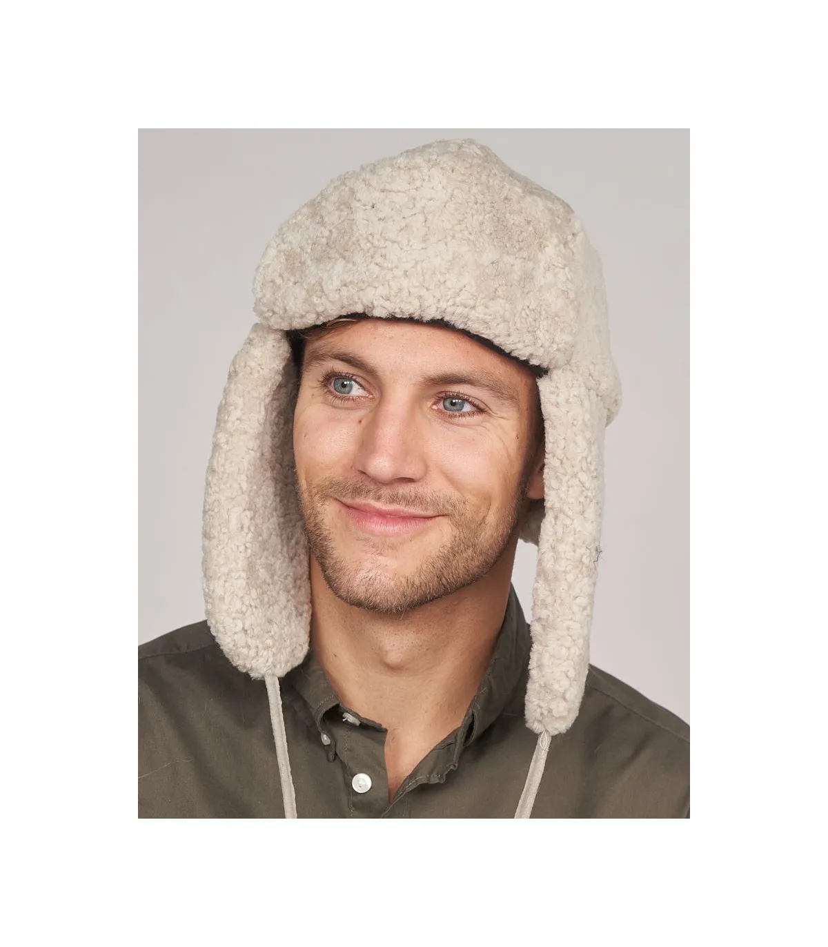 Darragh Shearling Sheepskin Aviator Hat for Men: FurHatWorld.com