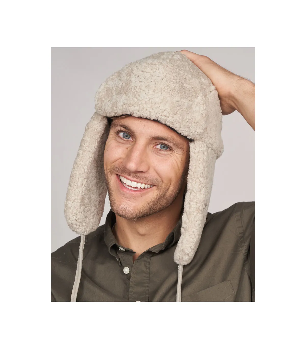 Darragh Shearling Sheepskin Aviator Hat for Men: FurHatWorld.com