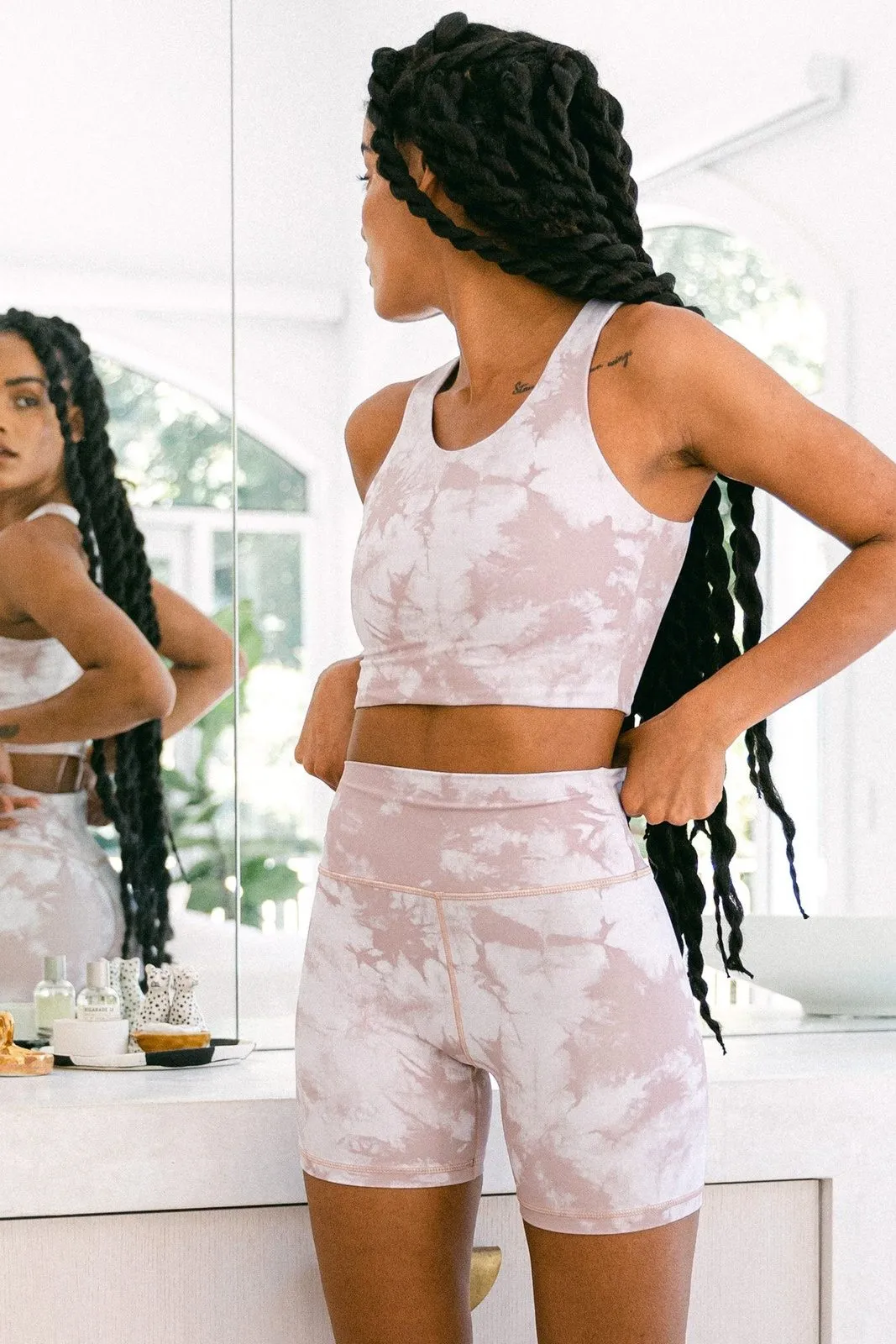 Desert Mauve Tie Dye Tawaiis Crop