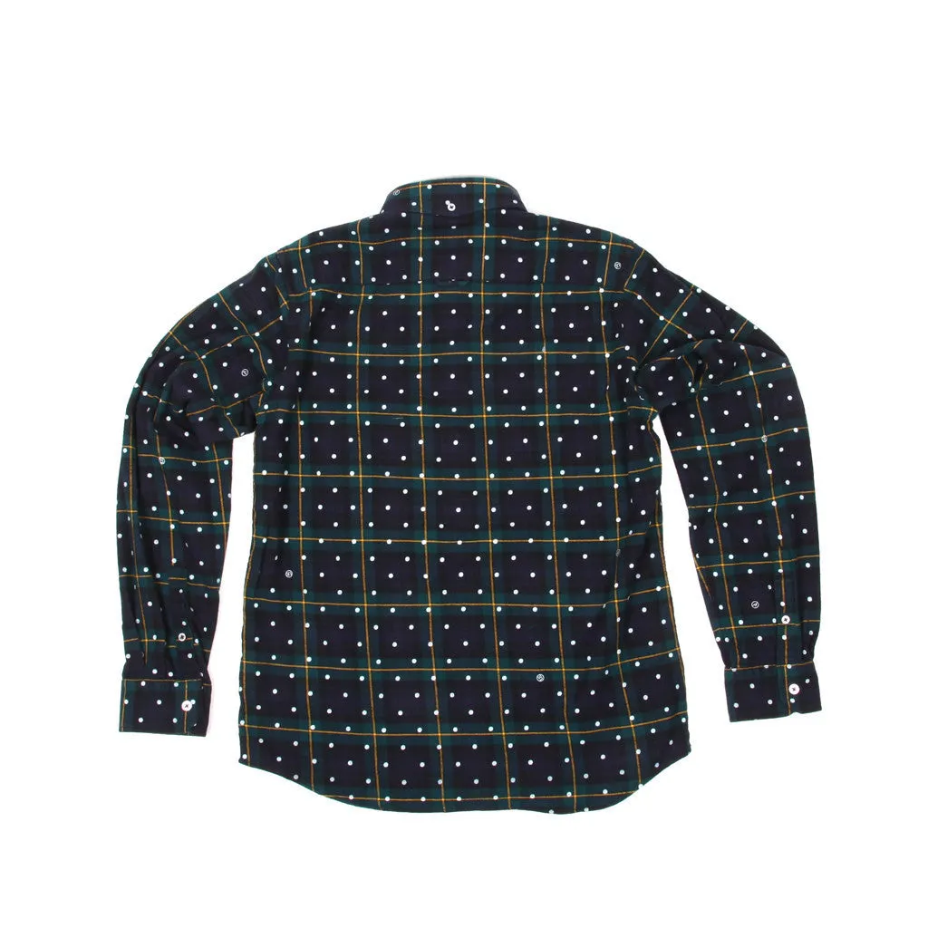 Dot Print Flannel L/S Shirt