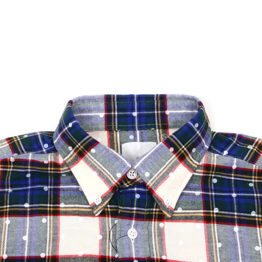 Dot Print Flannel L/S Shirt