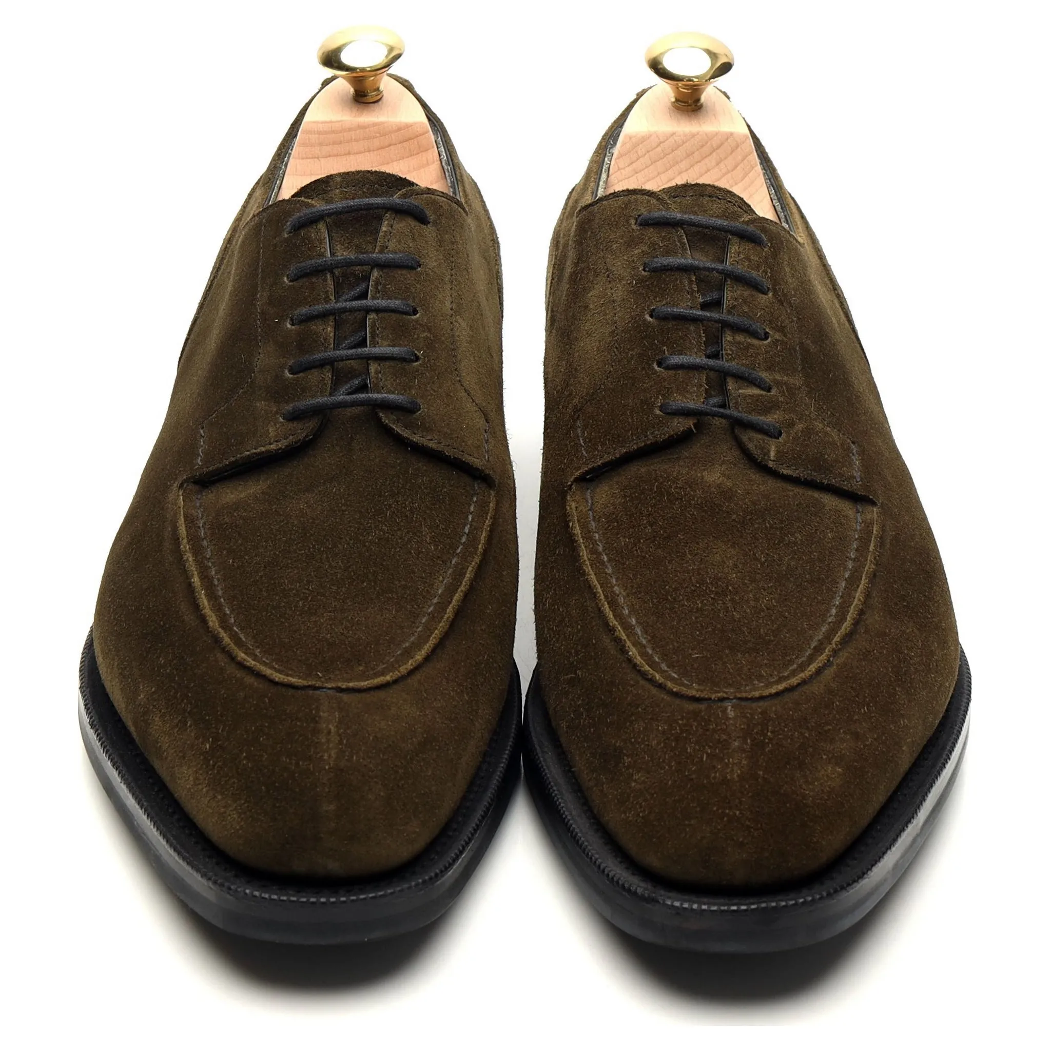 'Dover' Dark Green Suede Split Toe Derby UK 8.5 E