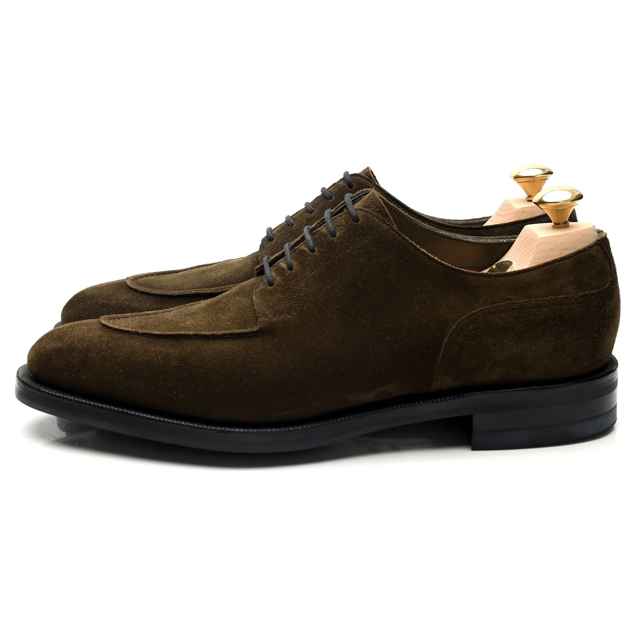 'Dover' Dark Green Suede Split Toe Derby UK 8.5 E