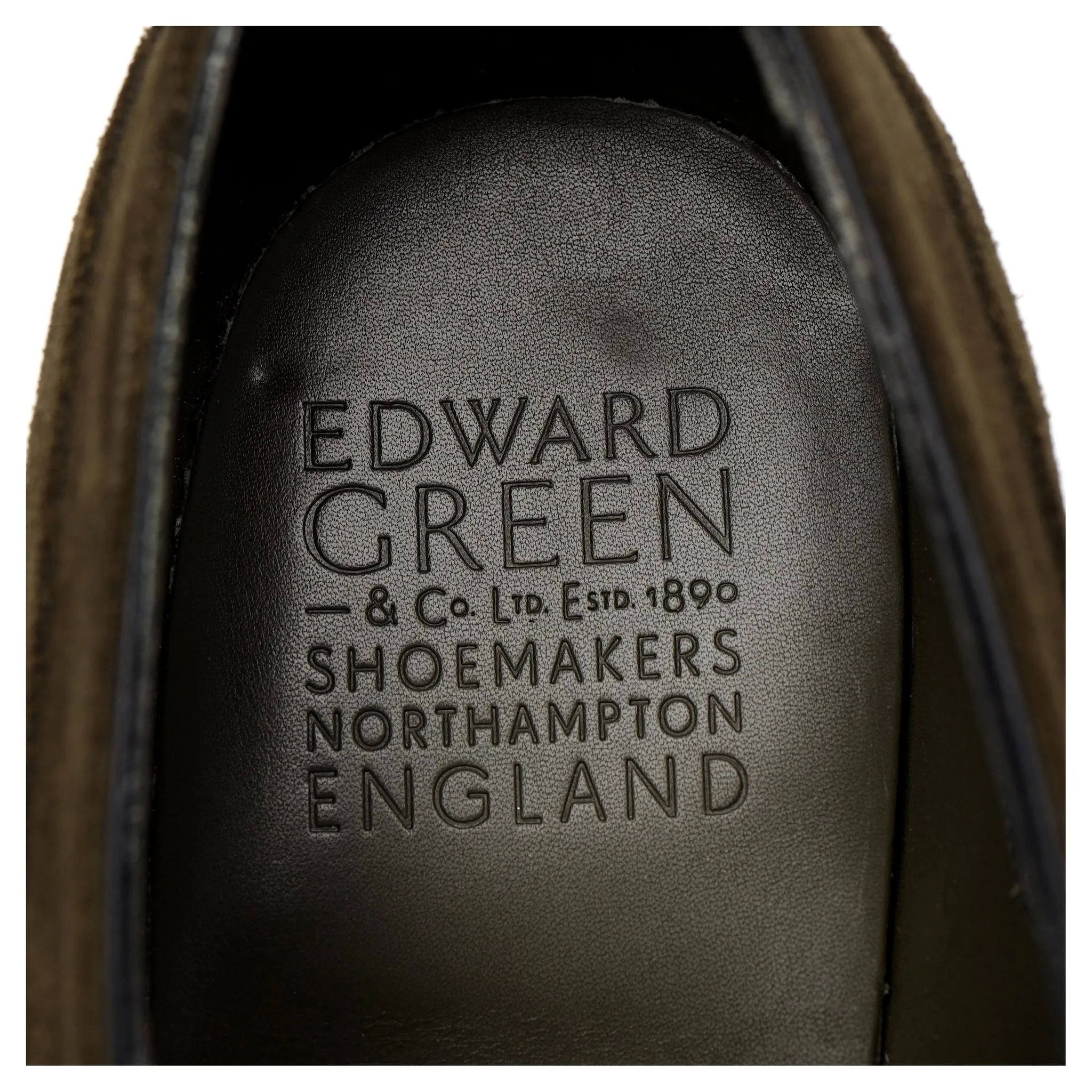 'Dover' Dark Green Suede Split Toe Derby UK 8.5 E