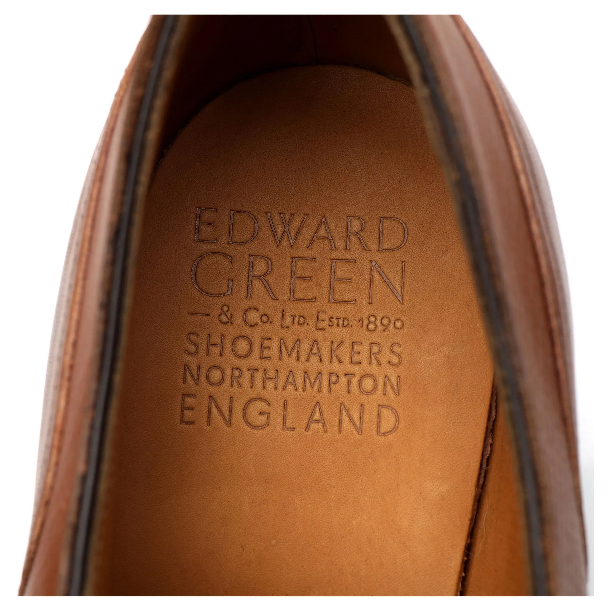 'Dover' Tan Brown Leather Split Toe Derby UK 10.5 E