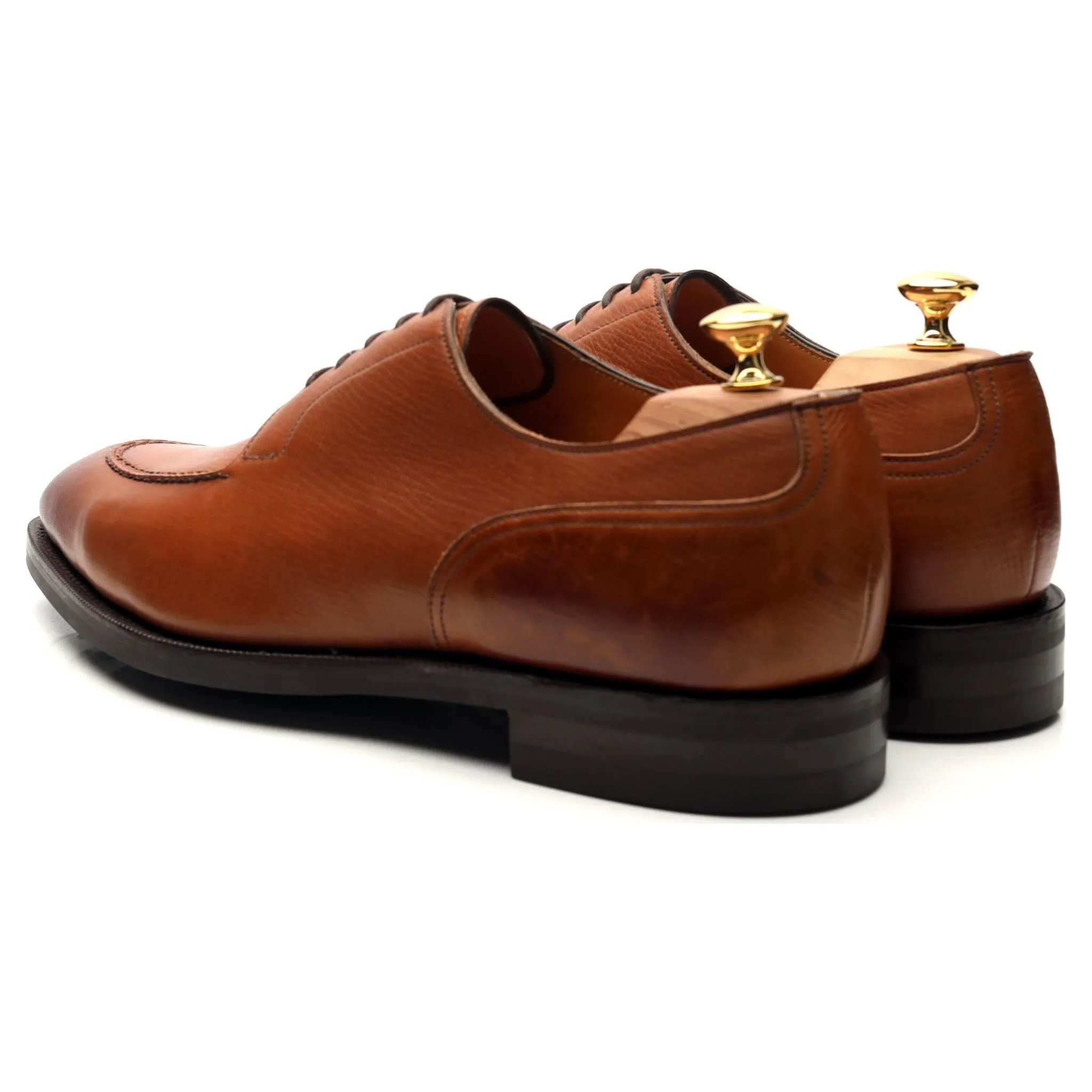 'Dover' Tan Brown Leather Split Toe Derby UK 10.5 E