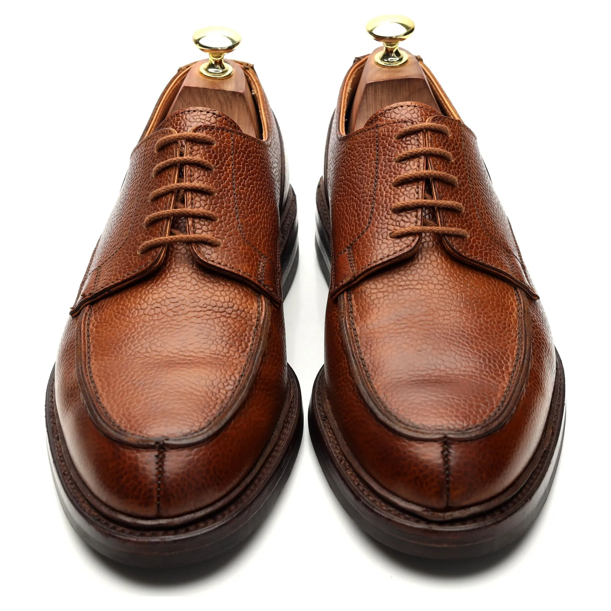 'Durham' Tan Brown Leather Split Toe Derby UK 7 E