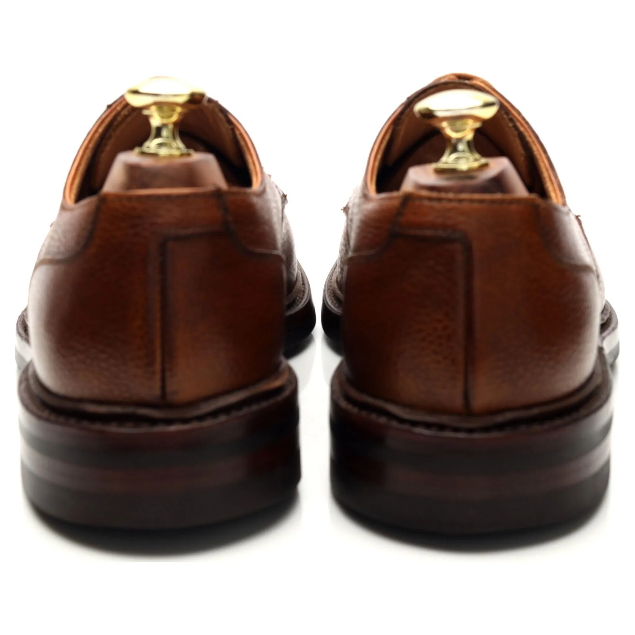 'Durham' Tan Brown Leather Split Toe Derby UK 7 E