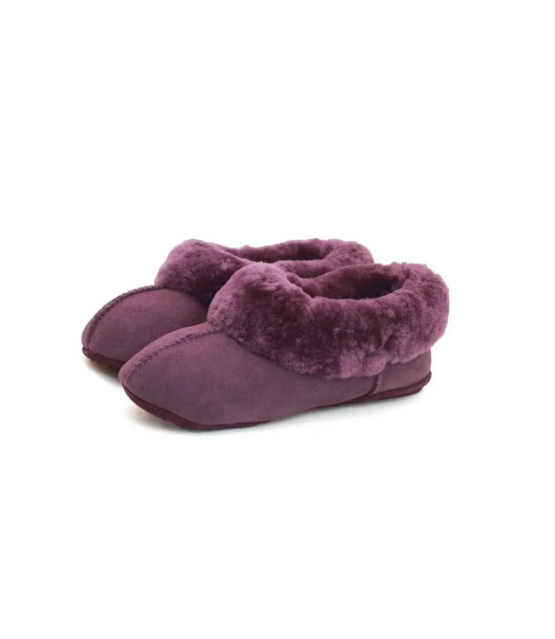 Eastern Counties Leather Womens/Ladies Full Sheepskin Turn Slippers (Plum) - UTEL159