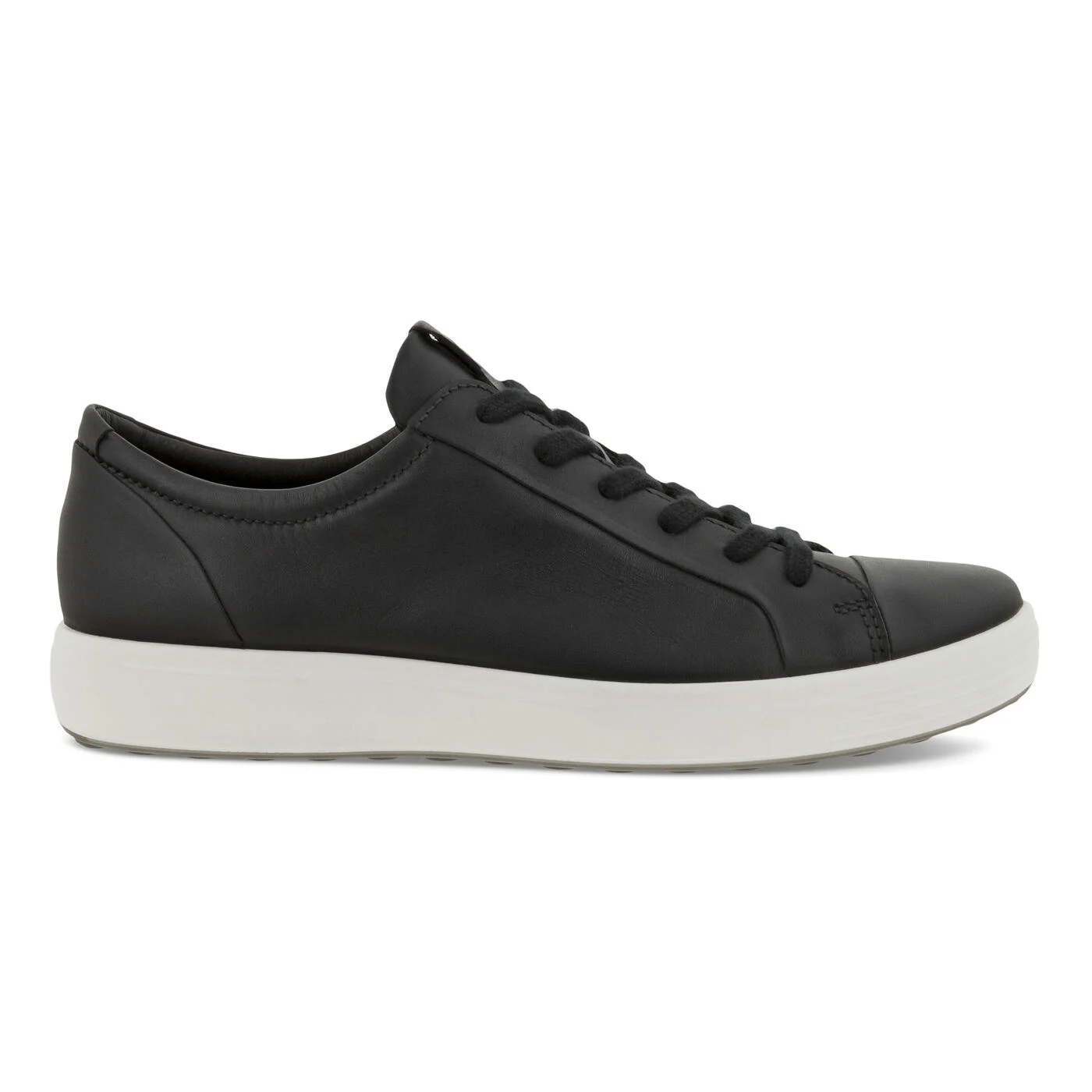 Ecco Mens Soft 7 Lace Up City Sneakers- Black