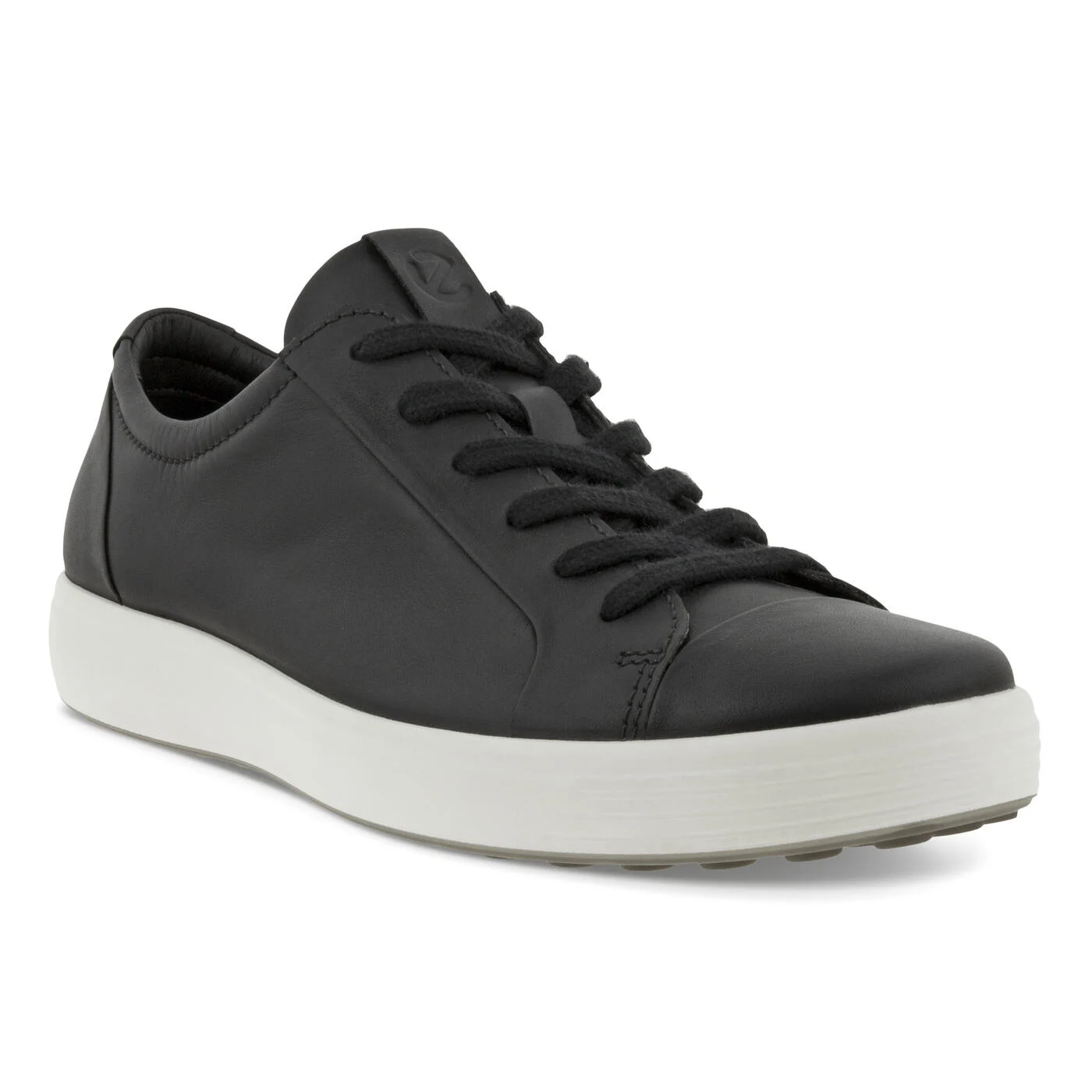 Ecco Mens Soft 7 Lace Up City Sneakers- Black