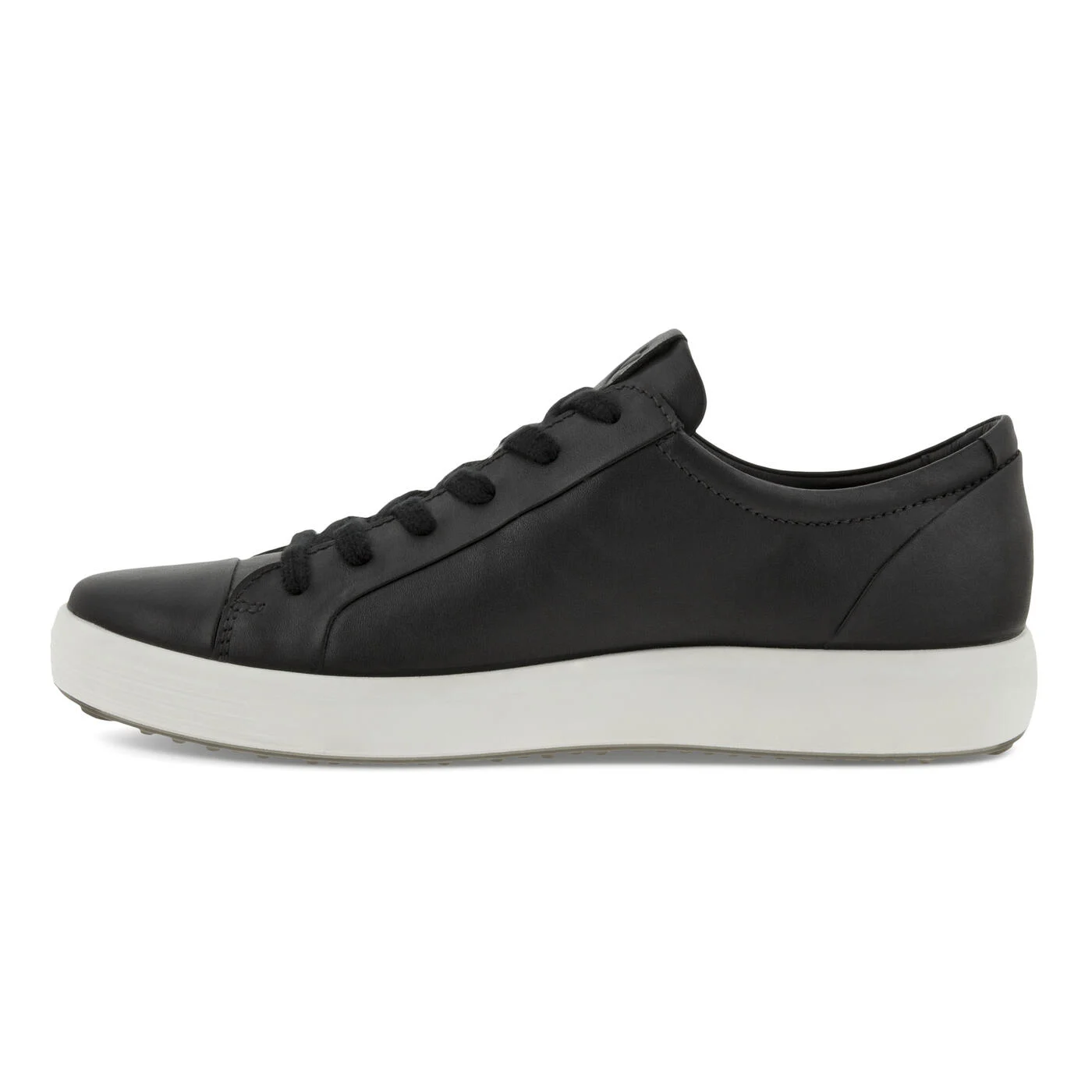 Ecco Mens Soft 7 Lace Up City Sneakers- Black